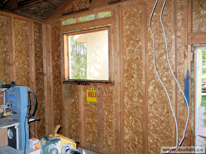 walls with insulation removed